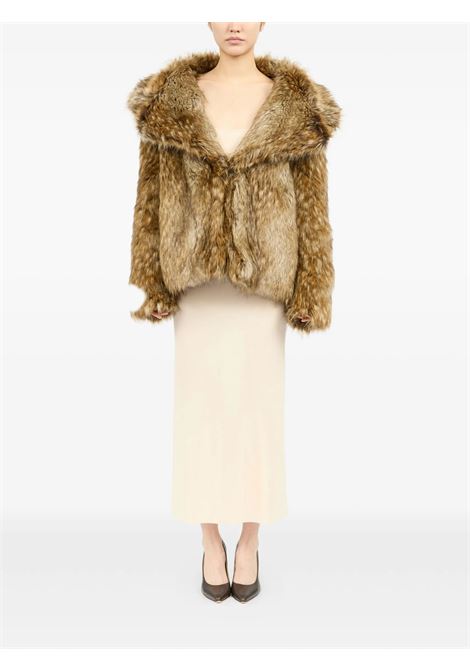 giacca in pelliccia sintetica donna beige MM6 MAISON MARGIELA | S52AM0326 M35464001F